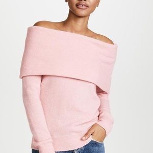 Club Monaco blush over the shoulder sweater
